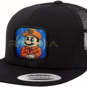 Chapo Bros Hat Orange Blue, La Chapizza JGL gorra bros, El Chapo embroi…